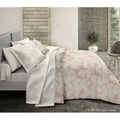 Miniatyrbild 2 av 2: 3-delad vändbar täckesett 260 x 240 cm King Size "Amazonie Creme" 100% bomull