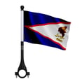 Miniatyrbild 1 av 3: Samoa amerikanska cykelflagga i polyester – 14 x 21 cm – Cykelflagga – 5 stycken