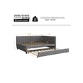 Miniatyrbillede 2 af 5: Sofaudvikling - MUVOE - 140x200 - Grå fløjl - Multifunktionelt design - Optimal komfort