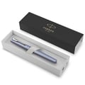 Miniatyrbillede 3 af 4: Stylo roller - PARKER - VECTOR XL - Blå sølv-lak - Sort refill - Fin spids