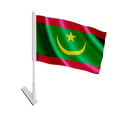 Miniatyrbild 1 av 3: Klistret flagga Mauretanien – 14 x 21 cm – Mjuk polyester – Lätt att klistra – 5 stycken – Pixelforma