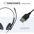 Miniatyrbild 2 av 2: USB-headset - IGGUAL - 270° roterande mikrofon - Brusreducering - Integrerad fjärrkontroll - Bekväm