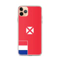 Miniatyrbild 1 av 2: Telefonfodral – Wallis- och Futuna-flaggan – Kompatibel med iPhone 11 Pro Max – Flexibelt fodral – Stöttålig och stötsäker – Pixelforma