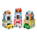 Miniatyrbillede 1 af 4: Melissa & Doug Nesting & Sorting Bygninger & Køretøjer, Træ, Multifarvet, Bil, 3 år, 6 år, Dreng-Pige
