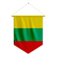 Miniatyrbild 1 av 3: Fana – Litauens flagga – 30 x 45 cm – Polyester – Att hänga – Pixelforma