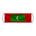 Miniatyrbild 1 av 3: Rullbanner – Maldivernas flagga – 17 x 50 cm – Polyester – Handflagga – Pixelforma