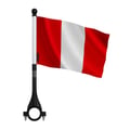Miniatyrbild 1 av 3: Peru Cykelflagga i Polyester – 14 x 21 cm – Cykelflagga – 10 stycken