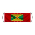 Miniatyrbild 1 av 3: Rullbanner – Grenadas flagga – 24 x 70 cm – Polyester – Handflagga – Pixelforma