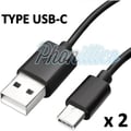 Miniatyrbild 1 av 2: Lot 2 USB-C-kablar Laddare Svart kompatibel med Samsung Galaxy S8+ / S8 PLUS - Phonillico®