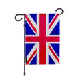 Miniatyrbild 1 av 3: Flagga Trädgård Storbritannien – 32 x 47.5 cm – Hållbar Polyester – Vertikalt Format – Utomhus – Pixelforma
