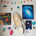 Miniatyrbild 6 av 6: Little Lights - Ljusgrå Rocket Night Light Lamp