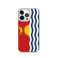 Miniatyrbild 1 av 2: Telefonfodral – Kiribati-flagga – Kompatibel med iPhone 13 Pro – Mjukt fodral – Slitstarkt och stötresistent – Silikon – Pixelforma