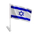 Miniatyrbild 1 av 3: Klistret flagga av Israel – 14 x 21 cm – Mjuk polyester – Lätt att klistra – 5 stycken – Pixelforma