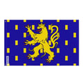 Miniatyrbild 1 av 3: Franche-Comté Flagga – 128 x 192 cm – Slitstark Polyester – 2 Metallöglor – Inomhus / Utomhus – Pixelforma