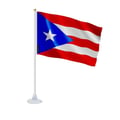 Miniatyrbild 1 av 3: Mini Flagga för Puerto Rico – Sugkopp – 14 x 21 cm – För Slät Yta – Polyester – 1 styck – Pixelforma