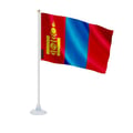 Miniatyrbild 1 av 3: Mini flagga från Mongoliet – Sugkopp – 14 x 21 cm – För slät yta – Polyester – 1 styck – Pixelforma