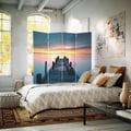 Miniatyrbild 4 av 4: Legendarte - Skärm - Skiljevägg med tryck fram/bak Sunset Pier cm. 145x170 (4x)