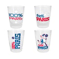 Miniatyrbild 1 av 2: Paris skjutglas (set med 4) skott 100 % Paris