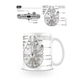 Miniatyrbild 1 av 2: Mugg - PYRAMID - Star Wars - Croquis Faucon Millenium - Vit - Cylindrisk - Vuxen