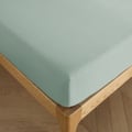 Miniatyrbild 1 av 2: "Drift" påslakan i 100% tvättad bomull, 57 trådar/cm², alla storlekar - Grön - 180 x 200 cm med 30 cm kant - Grön -