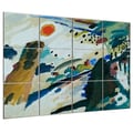 Miniatyrbild 4 av 4: Legendarte - Flerpanelsmålning Romantiskt landskap - Wassily Kandinsky cm. 150x200 (12 paneler)