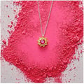 Miniatyrbild 2 av 2: RADIANT halsband - Rostfritt stål, läder och keramik klocka - Unisex