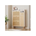 Miniatyrbillede 3 af 6: Skoopbevaring - MUVOE - 3 døre - Massivt træ - 1 skuffe - Beige