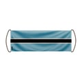 Miniatyrbild 1 av 3: Rullbanner – Botswana flagga – 17 x 50 cm – Polyester – Handflagga – Pixelforma