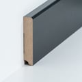 Miniatyrbild 1 av 2: PROVISTON MDF-sockel 19 x 96 x 2500 mm svart att limma, skruva &amp; spikbelagd MDF-kärna 25 meter | 10 stycken