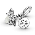 Miniatyrbild 2 av 2: Charm Pandora - Firefly - Silver 925 - Luminous in the dark - Glaspendel - Kvinna