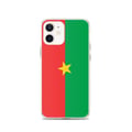 Miniatyrbild 1 av 2: Telefonfodral – Burkina Fasos flagga – Kompatibel med iPhone 12 – Mjuk fodral – Slitstark och stötabsorberande - Silikon - Pixelforma