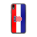 Miniatyrbild 1 av 2: Telefonfodral – Kroatiens flagga – Kompatibel med iPhone XR – Mjukt skal – Stöttålig och chockresistent - Silikon - Pixelforma