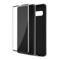 Miniatyrbild 1 av 5: Svart mjukt skal till Samsung Galaxy S10 Plus och 9H Black Outline härdat glas