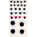 Miniatyrbild 1 av 2: MégaCréa DIY - Assorterande självhäftande rörliga ögon 1 till 2,5 cm 26 stycken