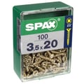 Miniatyrbild 1 av 2: Vis - SPAX - Finsänkt huvud - Stål - Diam. 3.5 mm - Längd 20 mm - 100-pack
