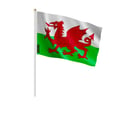 Miniatyrbild 1 av 3: Mini flagga för Wales – 20 x 30 cm – Att hålla i handen – Polyester – 1 styck – Pixelforma