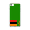 Miniatyrbild 1 av 2: Mobilskal – Zambias flagga – Kompatibel med iPhone 8 Plus – Flexibelt fodral – Resistenta och stötabsorberande - Silikon - Pixelforma
