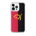 Miniatyrbild 1 av 2: Mobilskal – Angolas flagga – Kompatibel med iPhone 14 Pro Max – Mjuk etui – Stöttålig och stötresistent - Silikon - Pixelforma