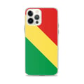 Miniatyrbild 1 av 2: Telefonfodral - PIXELFORMA - iPhone 12 Pro Max - Flagga för Kongo-republiken - Transparent Plast - TPU
