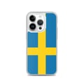 Miniatyrbild 1 av 2: Mobilskal – Sveriges flagga – Kompatibel med iPhone 14 Pro – Mjuk skydd – Stötbeständig och hållbar - Silikon - Pixelforma