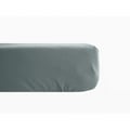 Miniatyrbild 1 av 2: Drap housse percale av 100% kammad bomull med långa fibrer 80 trådar/cm² med gummiband på 35 cm Vent du sud - Lichen - 80 x 200 cm gummiband på 35