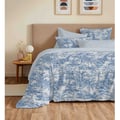 Miniatyrbild 1 av 5: Komplett set med vändbar påslakan "Vanessa" 6 delar för säng 160 x 200 Adama Azur - -