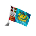 Miniatyrbild 1 av 3: Sugrörsstång – Flagga för Saint-Pierre-et-Miquelon – 27 x 35 cm – Polyester – Rostfritt Stål – Pixelforma