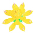Miniatyrbild 1 av 2: Födelsedagsljus - BT07982 - Lotusblomma - Gul - Tårtdekoration - Snurrande Musik