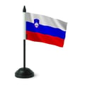 Miniatyrbild 1 av 3: Sloveniens Bordflagga – 14 x 21 cm – Polyester – Svart Plastfot – Pixelforma