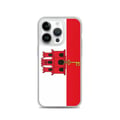 Miniatyrbild 1 av 2: Telefonfodral – Gibraltarflagga – Kompatibel med iPhone 14 Pro – Mjuk Fodral – Slitstark och Stötsäker - Silikon - Pixelforma