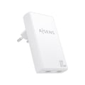 Miniatyrbild 1 av 2: Väggladdare GaN Aisens ASCH-65W2P077-W - 2xUSB Typ-C - 65W - Vit