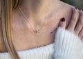Miniatyrbild 2 av 2: Halsband - AGATO - AGT-N015W - Sterlingsilver - EKG och hjärta - Kubisk zirkon