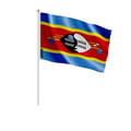 Miniatyrbild 1 av 3: Sats med mini-flaggor – Eswatini – 14 x 21 cm – Att hålla i handen – Polyester - 100 stycken – Pixelforma