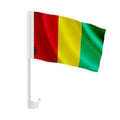 Miniatyrbild 1 av 2: Guinea Bilflagg – 14 x 21 cm – Polyester Stoff – Fäste på Fönster – 20 stycken – Pixelforma